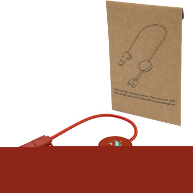 Logotrade promotional giveaways photo of: Citala 5-in-1 recycled plastic 30 cm data sync and 27W fast charge cable